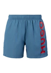 HUGO Badeshorts ABAS hellblau/orangerot