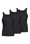 Mey Unterhemd 3er Pack Dry Cotton Schwarz/Grau/Dunkelgrau