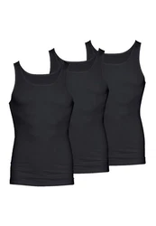 Mey Unterhemd 3er Pack Dry Cotton Schwarz/Grau/Dunkelgrau
