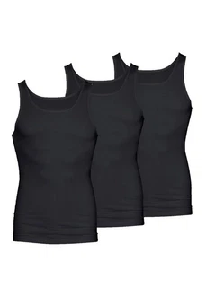 Mey Unterhemd 3er Pack Dry Cotton Schwarz/Grau/Dunkelgrau