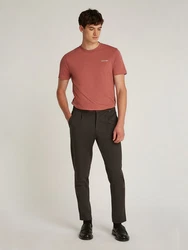 Calvin Klein T-Shirt MICRO LOGO INTERLOCK T-SHIRT Rot/Braun