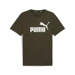 PUMA T-Shirt ESS LOGO TEE Dunkelgrün/Grün/Lila