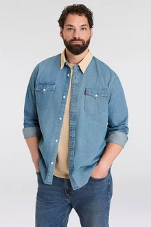 Levi's Jeanshemd BIG RELAXED FIT WESTERN Blau/Hellblau