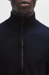 BOSS Strickjacke AVAC_FZ Regular Fit dunkelblau