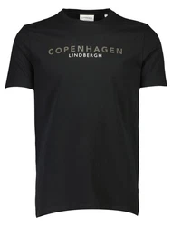 Lindbergh T-Shirt 'Copenhagen' mit Logo und Rundhalsausschnitt 