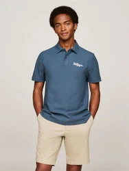Tommy Hilfiger Poloshirt HILFIGER CHAINSTITCH REG POLO blau