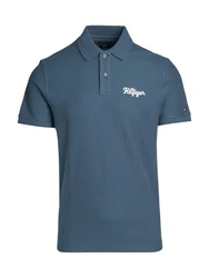 Tommy Hilfiger Poloshirt HILFIGER CHAINSTITCH REG POLO blau
