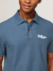 Tommy Hilfiger Poloshirt HILFIGER CHAINSTITCH REG POLO blau