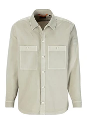 BOSS ORANGE Hemdjacke Locky_2_M mit Brusttaschen Khaki/Dunkelgrün/Grün