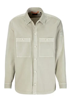 BOSS ORANGE Hemdjacke Locky_2_M mit Brusttaschen Khaki/Dunkelgrün/Grün