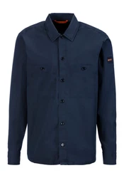 BOSS ORANGE Hemdjacke Locky_2_M mit Brusttaschen Dunkelblau