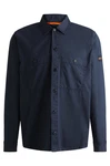 BOSS ORANGE Hemdjacke Locky_2_M mit Brusttaschen Dunkelblau