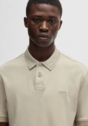 BOSS Poloshirt Pe_Interlock mit Polokragen Khaki/Beige/Braun