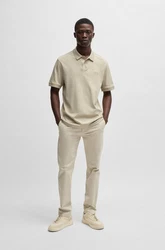 BOSS Poloshirt Pe_Interlock mit Polokragen Khaki/Beige/Braun