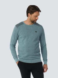 NO EXCESS Strickpullover Crewneck Hellblau/Türkis/Grün/Blau