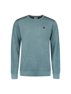 NO EXCESS Strickpullover Crewneck Hellblau/Türkis/Grün/Blau