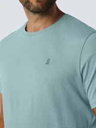NO EXCESS T-Shirt mit Logo Hellblau/Grün/Türkis