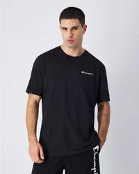 Champion T-Shirt Crewneck Kurzarmshirt schwarz/weiß