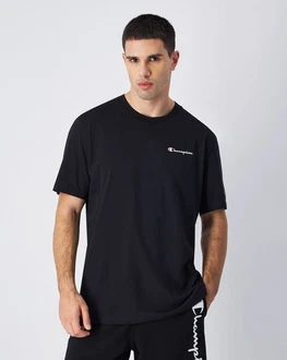 Champion T-Shirt Crewneck Kurzarmshirt schwarz/weiß