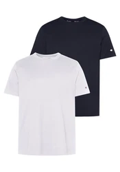 Champion T-Shirt 2Pack Crew-Neck Authentic Athletic Apparel (2-tlg.) marine/wei