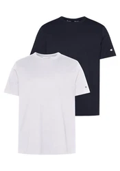 Champion T-Shirt 2Pack Crew-Neck Authentic Athletic Apparel (2-tlg.) marine/wei