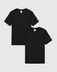 Champion T-Shirt 2Pack Crew-Neck Authentic Athletic Apparel (2-tlg.) schwarz