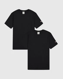 Champion T-Shirt 2Pack Crew-Neck Authentic Athletic Apparel (2-tlg.) schwarz