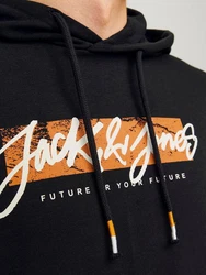 Jack & Jones Kapuzensweatshirt JJTILEY SWEAT HOOD Schwarz