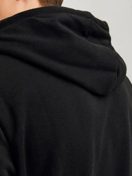 Jack & Jones Kapuzensweatshirt JJTILEY SWEAT HOOD Schwarz
