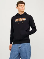 Jack & Jones Kapuzensweatshirt JJTILEY SWEAT HOOD Schwarz