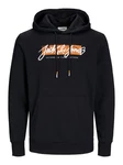 Jack & Jones Kapuzensweatshirt JJTILEY SWEAT HOOD Schwarz