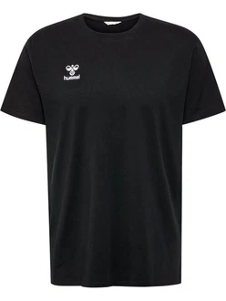 hummel T-Shirt T-Shirt Rundhalsausschnitt gesticktes Logo Regular fit (7924) schwarz