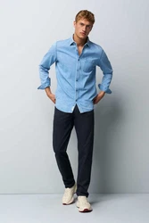 MEYER 5-Pocket Jeans M5 Slim Dunkelblau/Blau/Hellblau