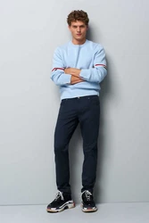 MEYER Chinos M5 Slim Dunkelblau/Blau