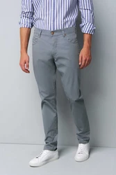 MEYER Chinos M5 Slim Grau/Hellgrau/Blau