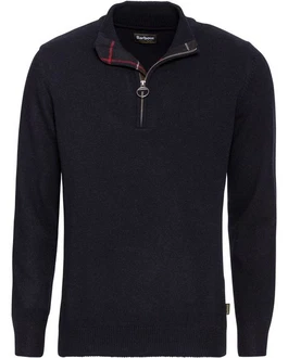 Barbour Strickpullover Troyer Holden Dunkelblau