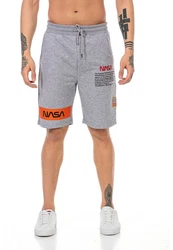 RedBridge Sweatshorts Nasa Motiv Hellgrau/Grau/Dunkelblau/Dunkelgrau/Orange