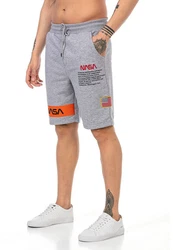 RedBridge Sweatshorts Nasa Motiv Hellgrau/Grau/Dunkelblau/Dunkelgrau/Orange