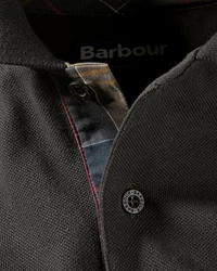 Barbour Langarm-Poloshirt Sports Dunkelgrün/Khaki