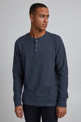 Blend Langarmshirt BLEND BHBhnoble Dunkelblau/Blau