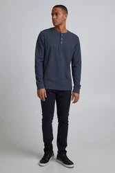 Blend Langarmshirt BLEND BHBhnoble Dunkelblau/Blau