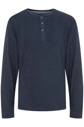 Blend Langarmshirt BLEND BHBhnoble Dunkelblau/Blau