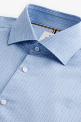 Next Langarmhemd Hemd Hellblau/Blau