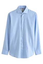 Next Langarmhemd Hemd Hellblau/Blau