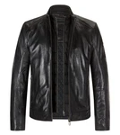 Milestone Lederjacke MSBender Schwarz/Grau