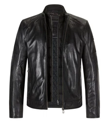 Milestone Lederjacke MSBender Schwarz/Grau