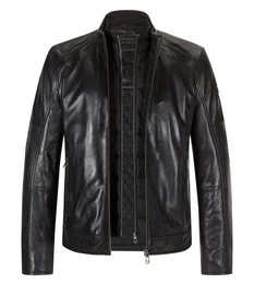 Lederjacke MSBender aus Lammleder mit abnehmbarem Windschutz