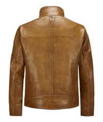 Milestone Lederjacke MSBender Braun/Beige