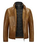 Milestone Lederjacke MSBender Braun/Beige