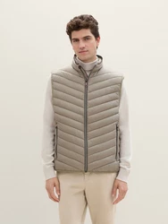 TOM TAILOR Steppweste Braun/Khaki/Beige/Dunkelgrün
